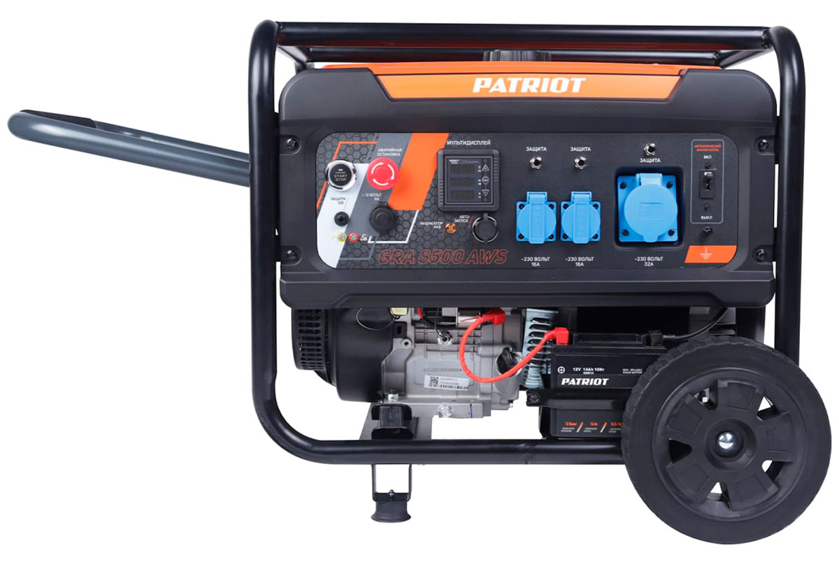 Изображение товара Мощный бензиновый генератор Patriot GRA 8500AWS 8.5 кВт для профессионалов