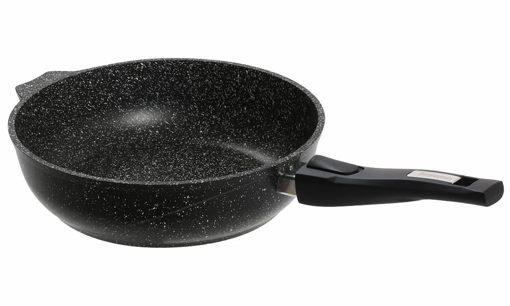 Изображение товара Сотейник Мечта Гранит black, 26 см, со съемной ручкой, без крышки (арт.0263802)