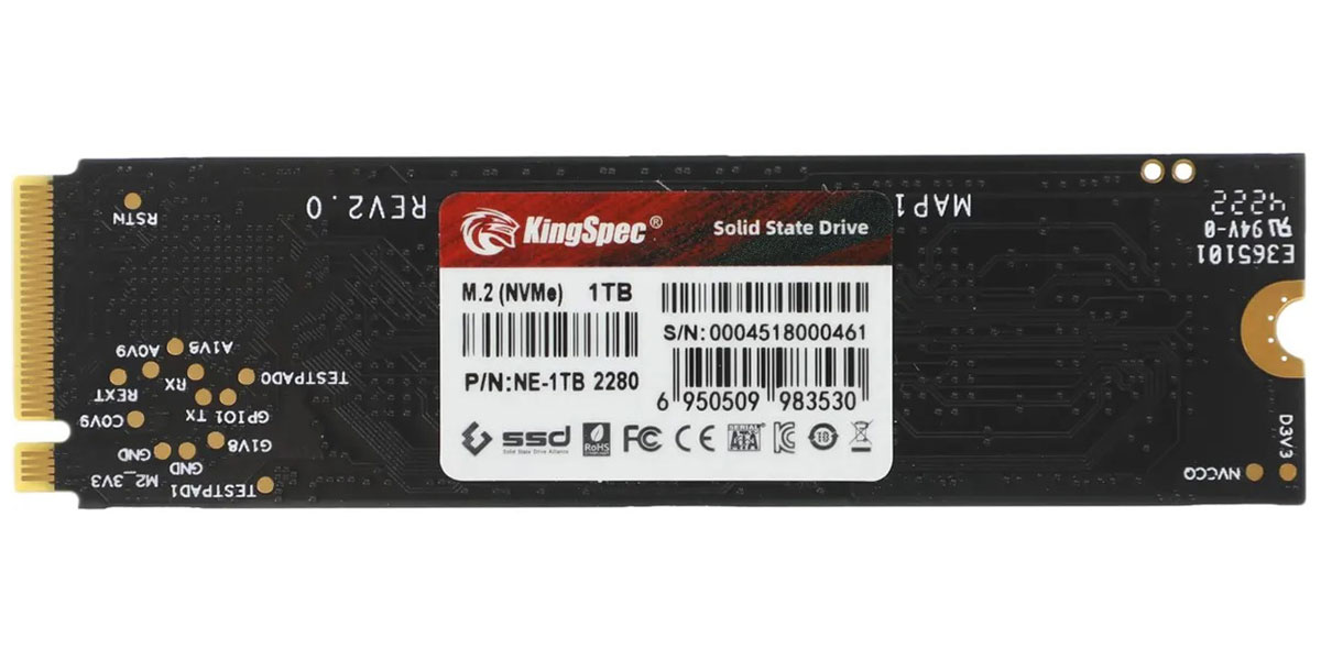 Изображение товара SSD накопитель Kingspec M.2 1024 Гб PCIe (NE-1TB 2280)