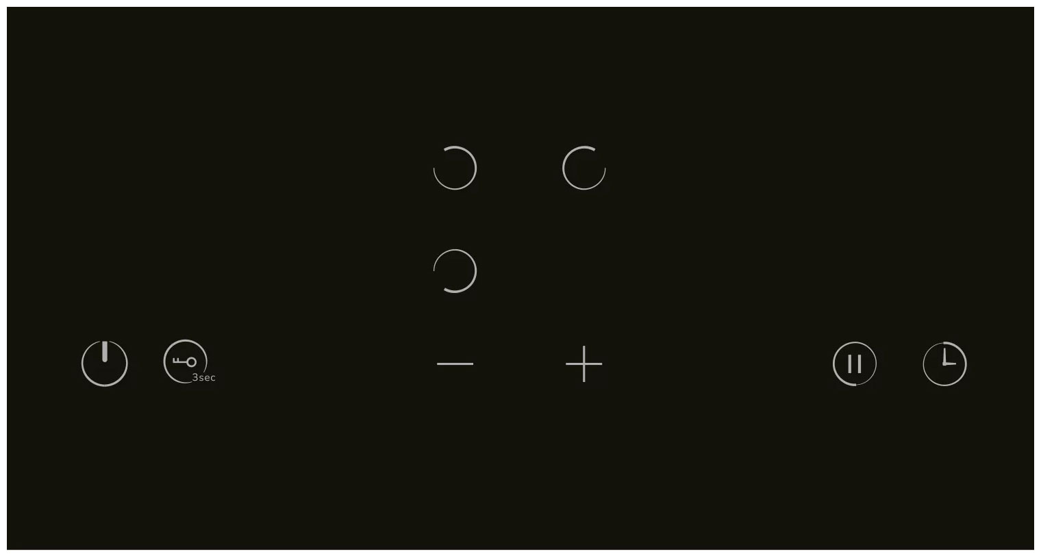 Изображение товара Электрическая варочная панель Lex EVH 430A BL 3 конфорки стеклокерамика сенсорное управление