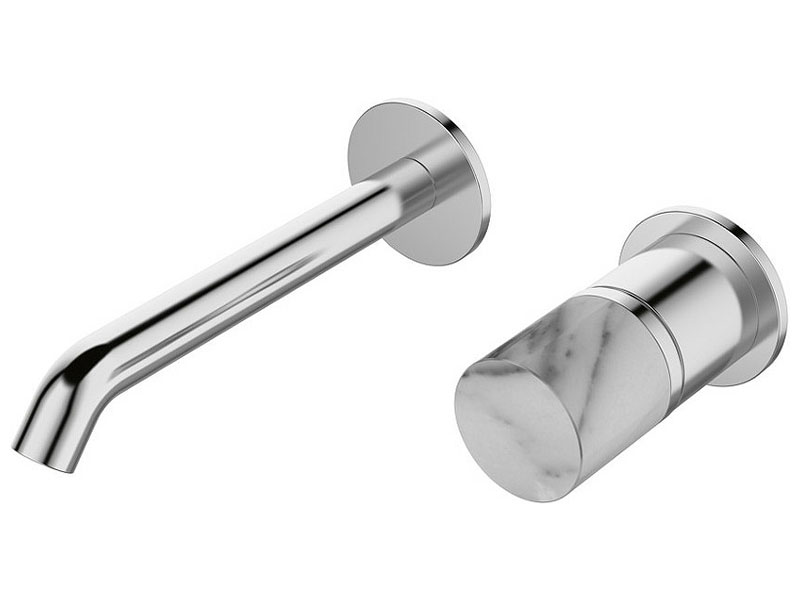 Изображение товара Современный настенный смеситель для раковины Bronze de Luxe FOCUS хром серый