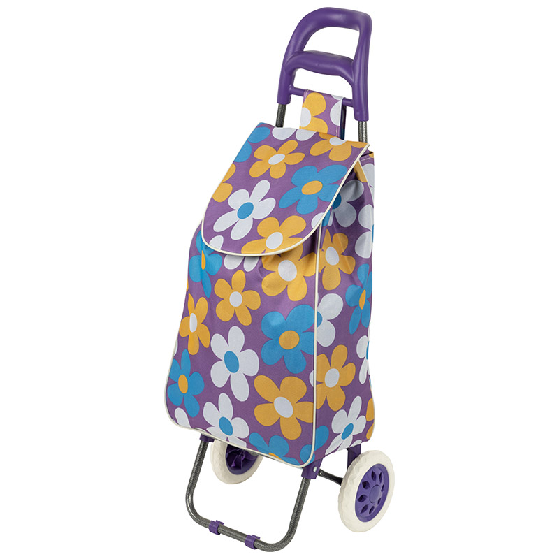 Изображение товара Сумка тележка Рыжий кот A204 Васильки прочная легкая для покупок