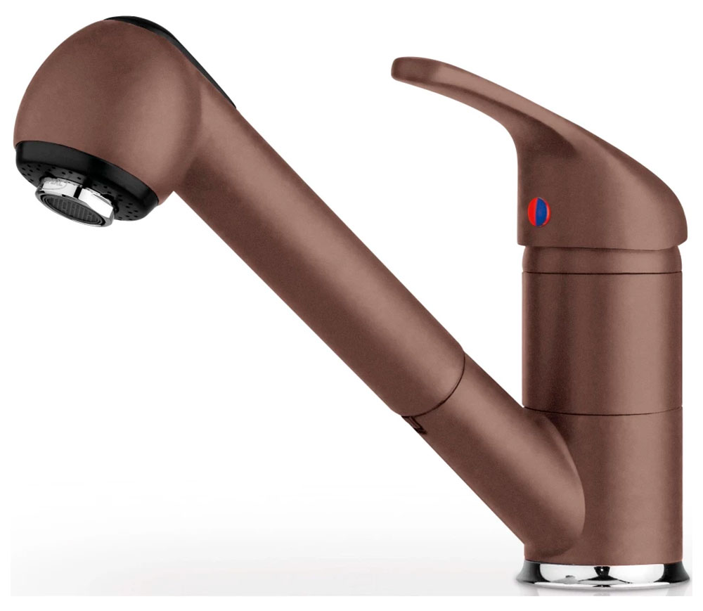 

Кухонный смеситель Pyramis FESTIVO, латунь/шоколад (090910501), Шоколадный