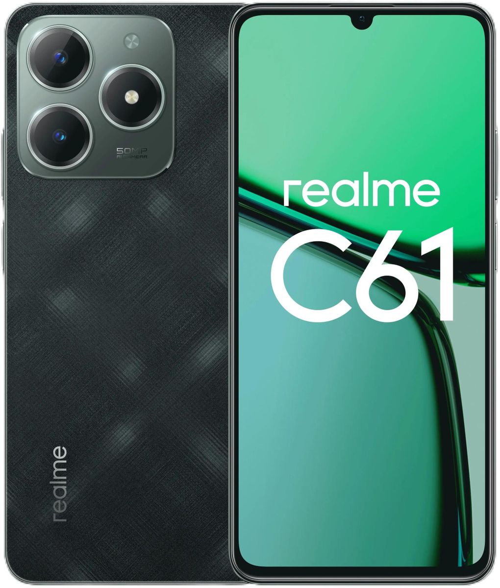 Смартфон Realme C61 RMX3930 128Gb 6Gb темно-зеленый