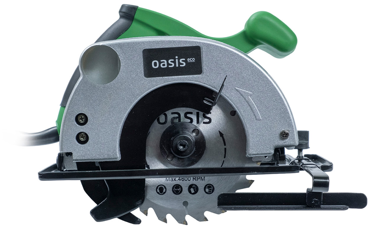 Изображение товара Циркулярная пила Oasis Eco PC-140/140 с регулировкой угла и глубины реза 1100 Вт
