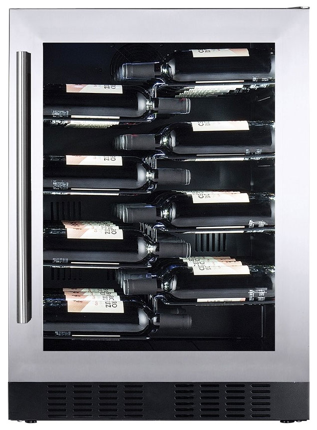 Изображение товара Встраиваемый винный шкаф Temptech CPROX60SX-24 с УФ-фильтром и подсветкой