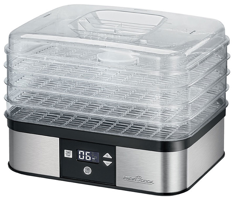 Изображение товара Сушилка для фруктов и овощей Profi Cook PC-DR 1116 с цифровым управлением Изображение товара Сушилка для фруктов и овощей Profi Cook PC-DR 1116 с цифровым управлением