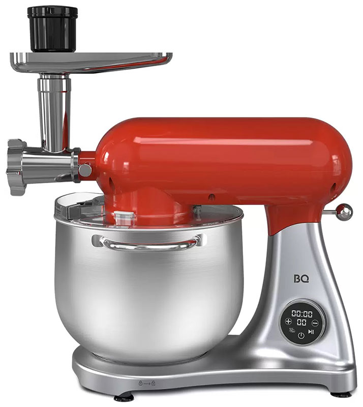 Изображение товара Миксер планетарный BQ MX851, красный-серебристый