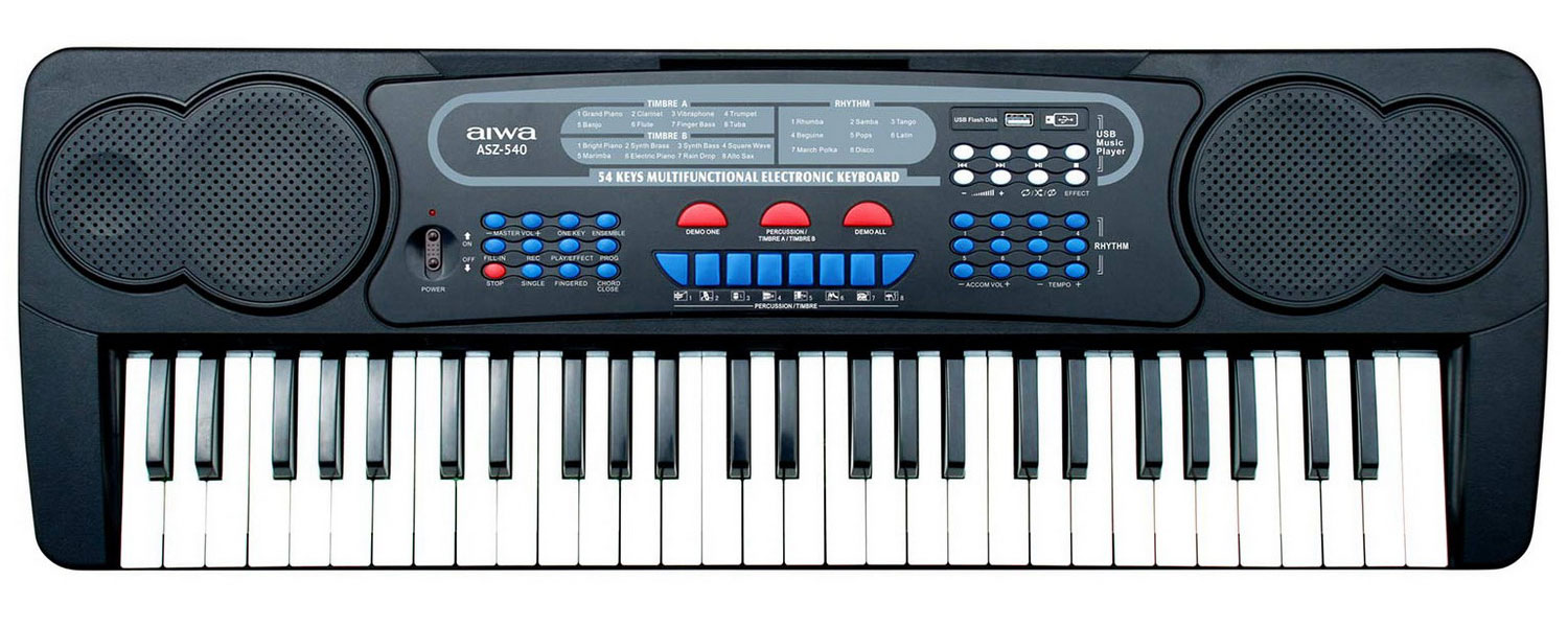Изображение товара Электронный синтезатор AIWA ASZ-540 с 54 клавишами и микрофоном