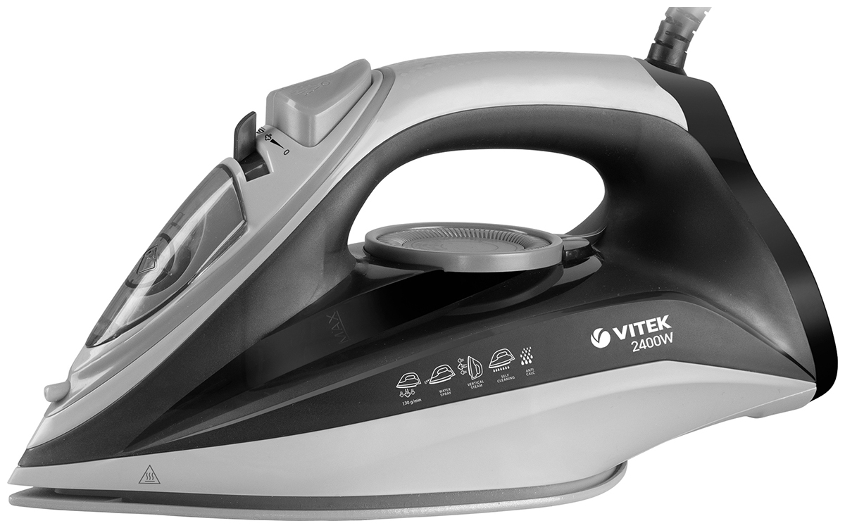 Утюг Vitek VT-8328, 2400 Вт, белый/серый