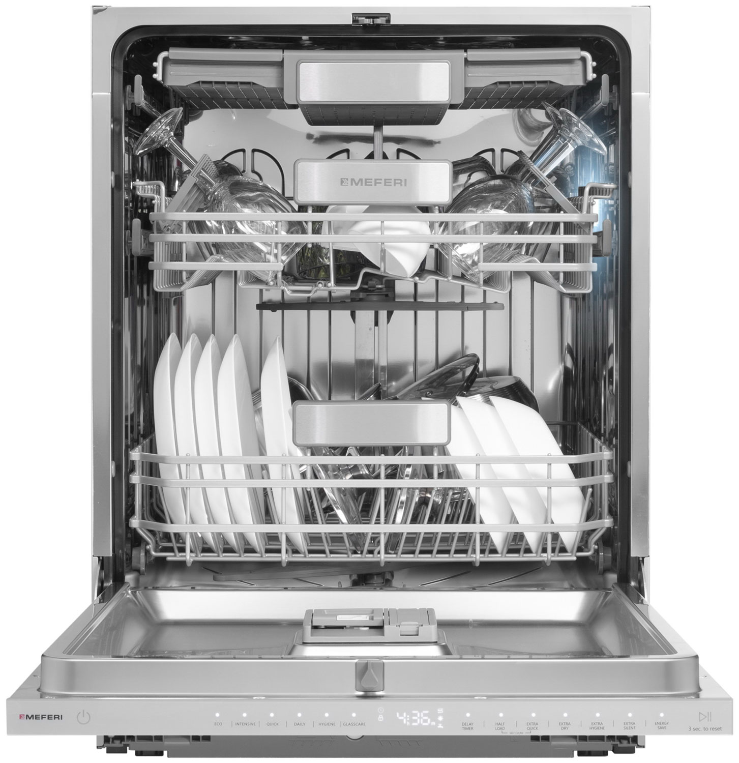 Изображение товара Встраиваемая посудомоечная машина MEFERI MDW6093 LUXE с 16 комплектами и 6 программами