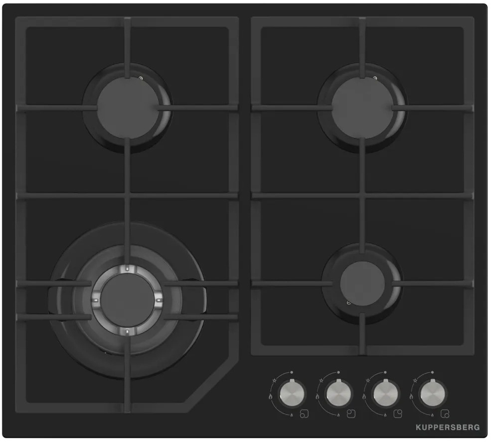 

Газовая варочная панель Kuppersberg TG 68 B, Черный