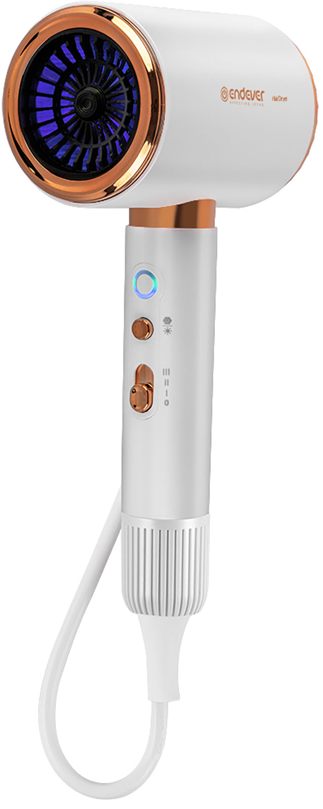 Изображение товара Фен Endever Aurora-513, белый/золотой