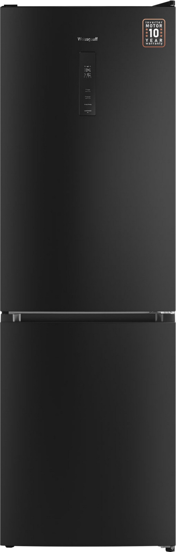 Изображение товара Двухкамерный холодильник Weissgauff WRK 185 с инвертором и NoFrost черный inox