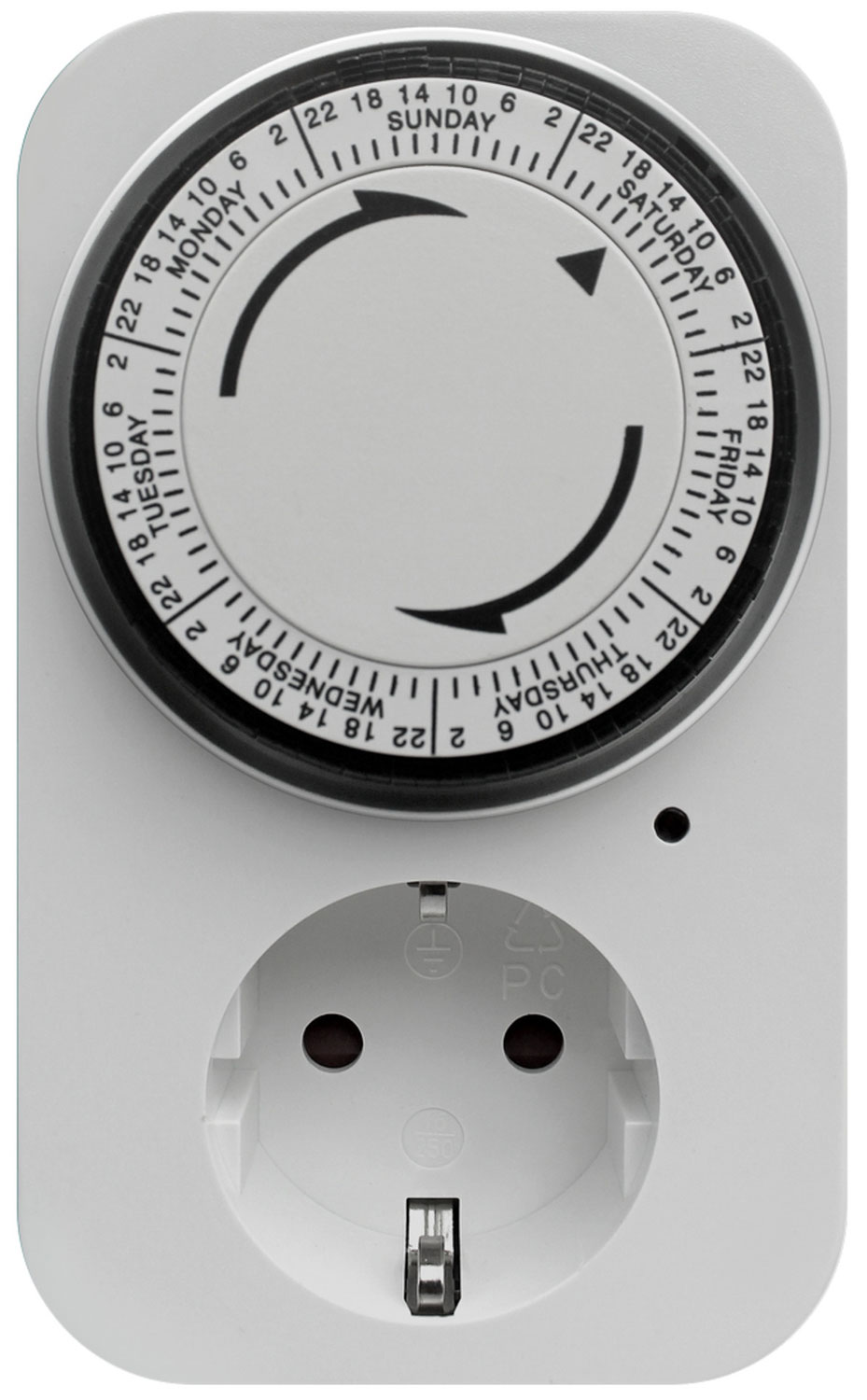 

Таймер REV механический, Премиум, недельный, интервал включения 120 мин, 12 вкл/выкл в сутки, 3680 Вт, IP20, белый