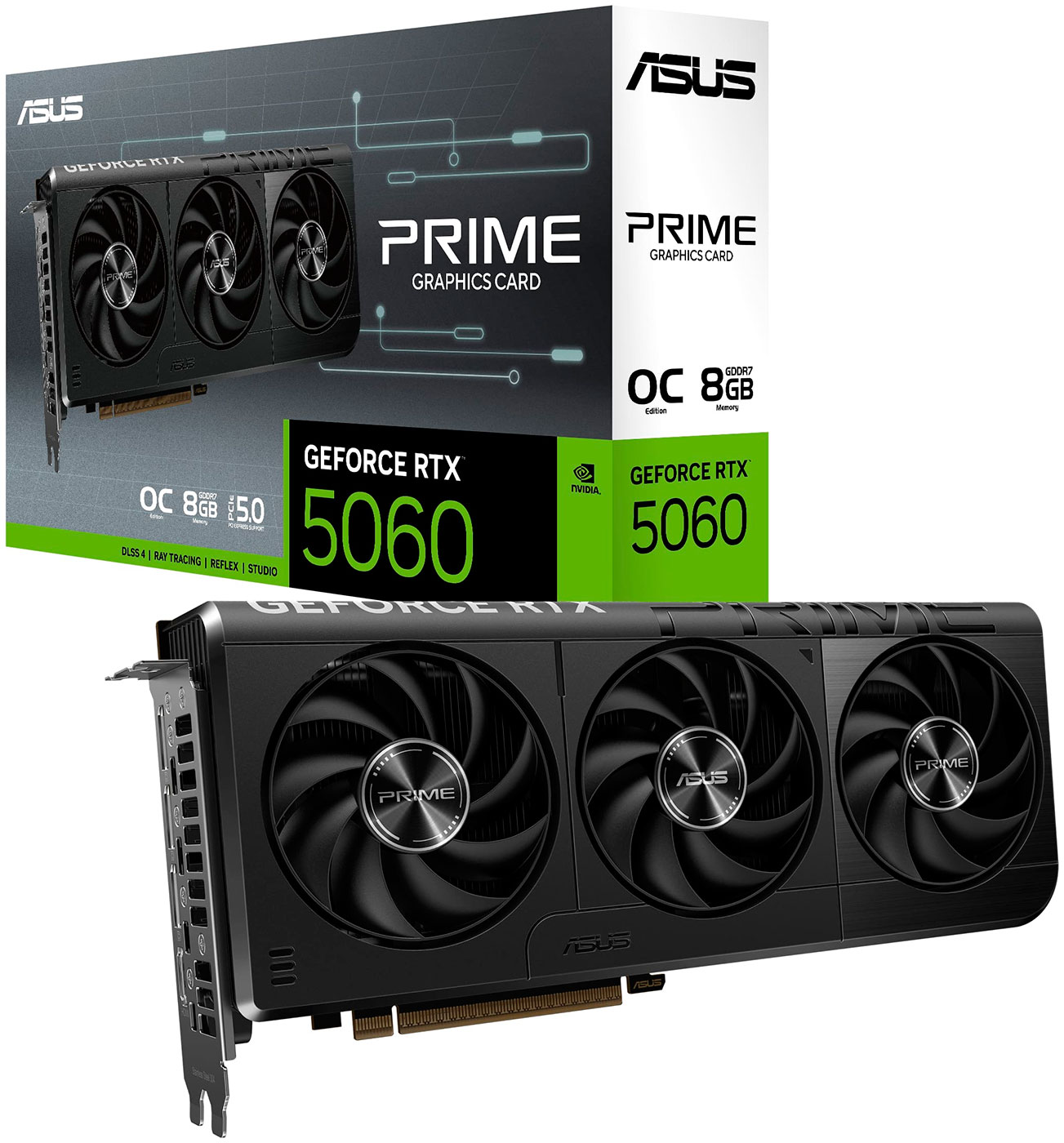 Изображение товара Видеокарта Asus Geforce RTX 5060 PRIME OC 8Gb (PRIME-RTX5060-O8G)