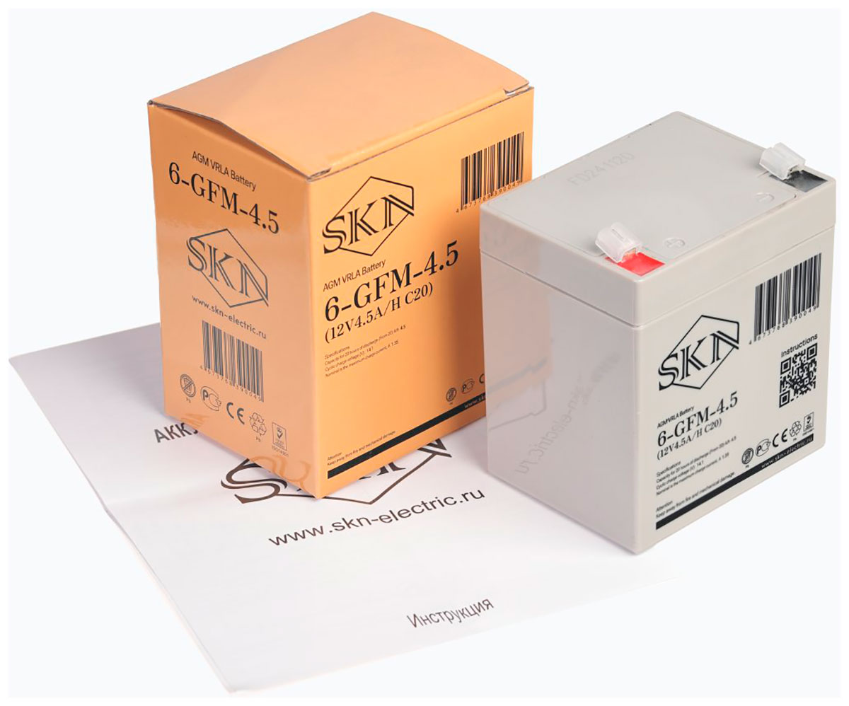 Изображение товара Аккумулятор SKN для ИБП 6-GFM-4.5 (12V4.5A/H C20)