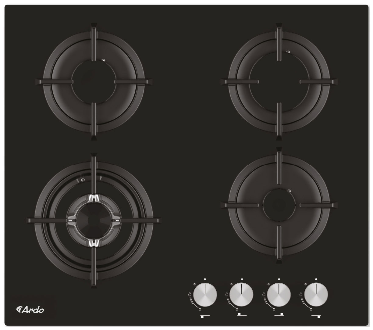 

Газовая варочная панель Ardo GH63G1WFCB2, Черный