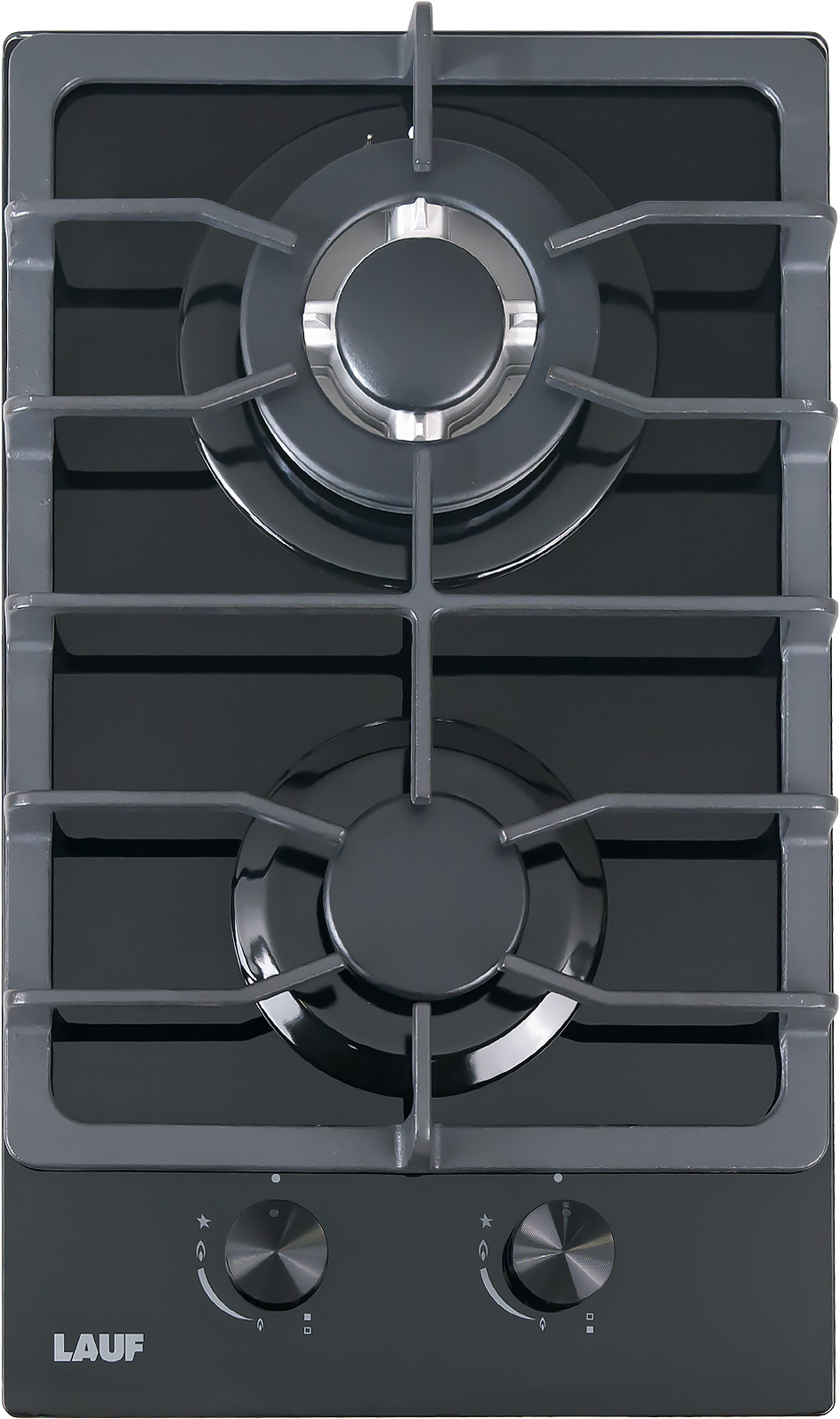 Изображение товара Газовая варочная панель Lauf PG-304BL 2 конфорки с электроподжигом и системой газ-контроль