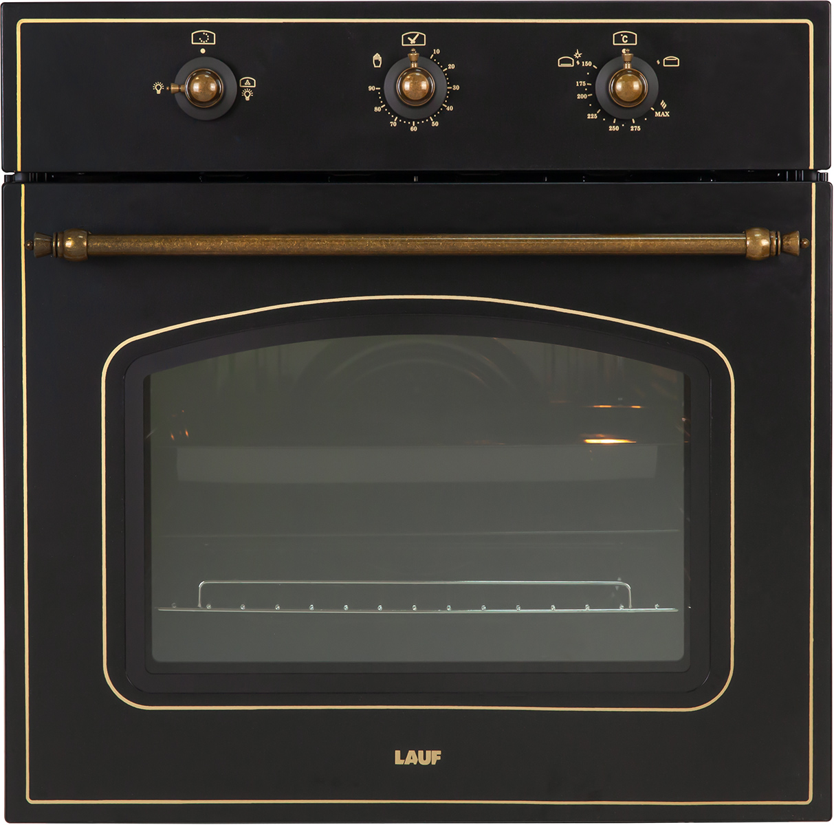 Изображение товара Газовый духовой шкаф Lauf DG-607BL с газовым грилем и конвекцией 71 л