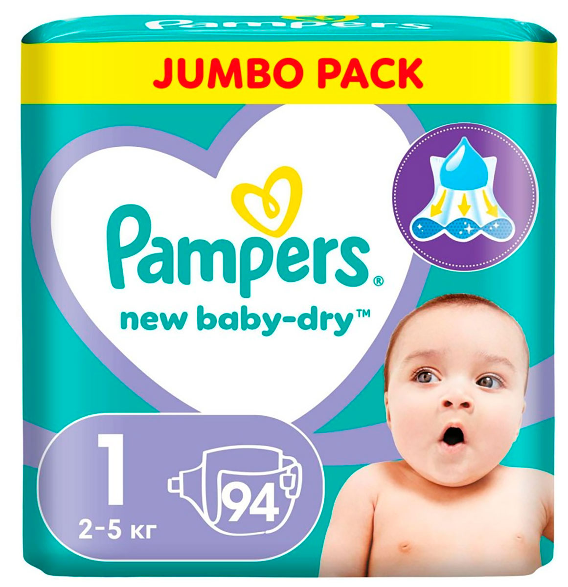 Изображение товара Подгузники Pampers New Baby-Dry 94 шт. для новорожденных 2-5 кг