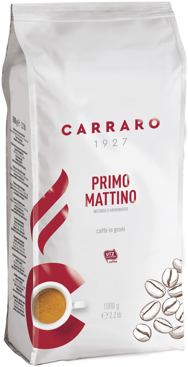 Изображение товара Кофе зерновой Carraro Primo Mattino 1 кг Итальянский крепкий кофе