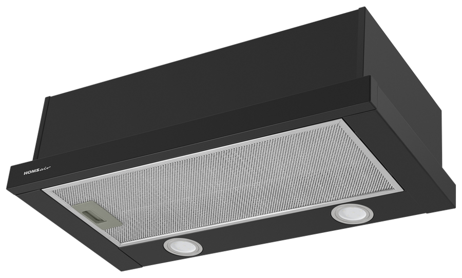 Изображение товара Вытяжка Homsair FLAT 50 черная телескопическая 520 м3/ч
