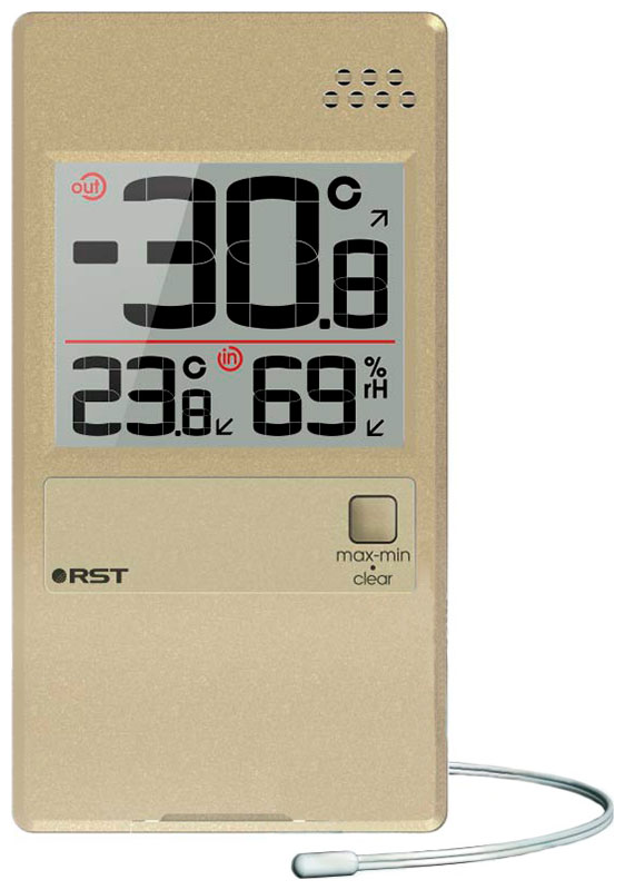 Термогигрометр RST 01596 RST шампань термогигрометр комнатный цифровой rst 01593