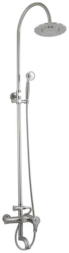 Изображение товара Душевая стойка Zorg A 402DS-SL из латуни с античным серебром