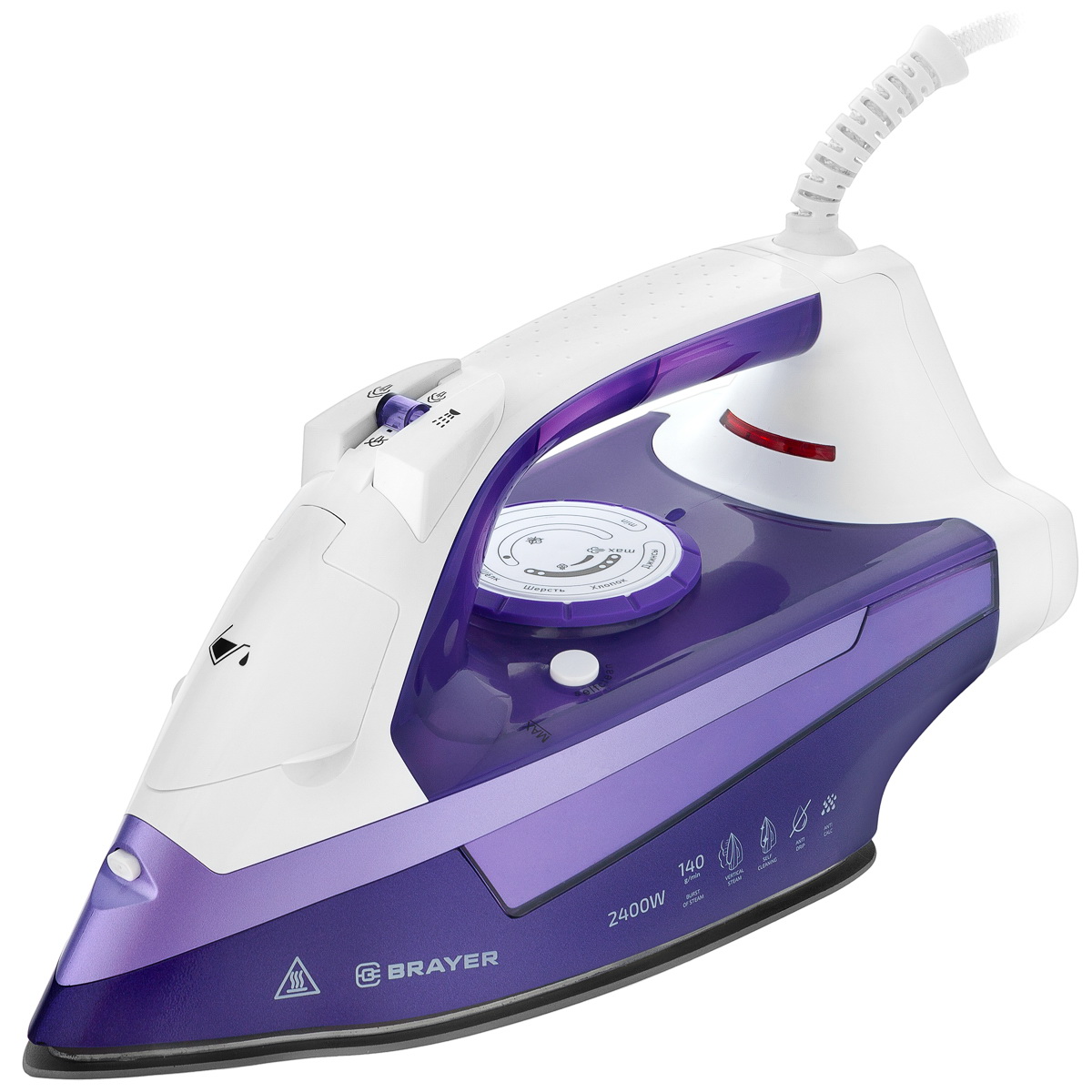 Изображение товара Утюг Brayer 4004BR с паровым ударом и керамической подошвой