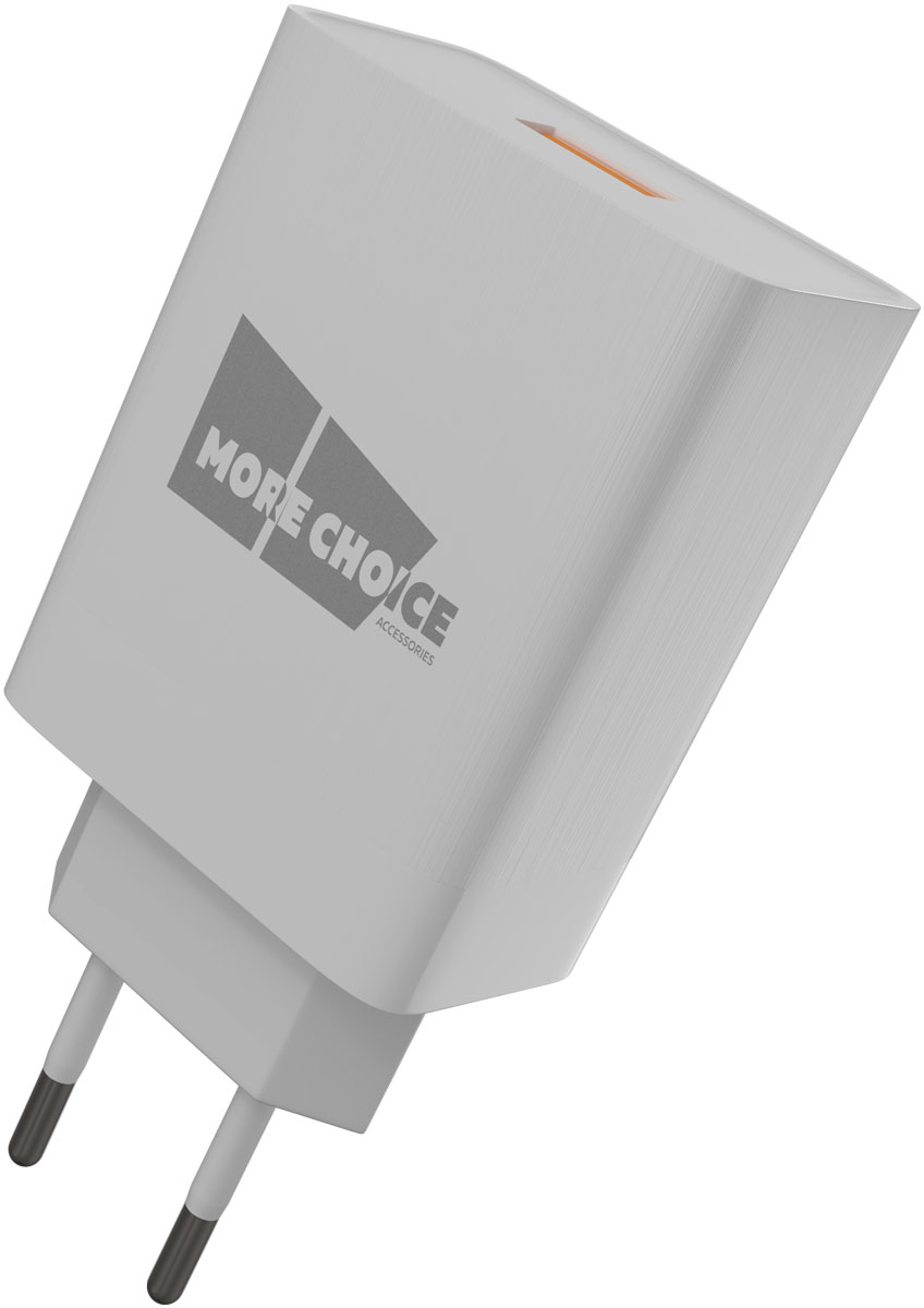 Сетевое ЗУ MoreChoice 1USB 3.0A QC3.0 для Lightning 8-pin быстрая зарядка NC52QCi (White)