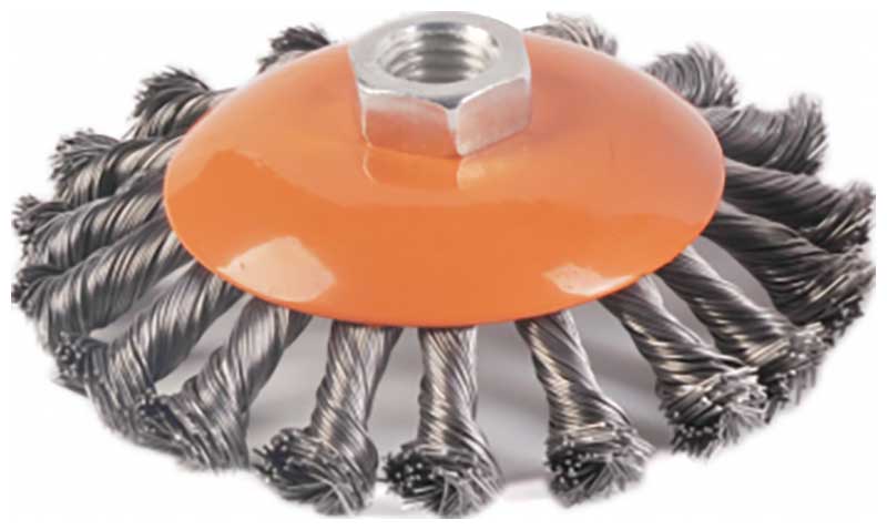 Изображение товара Корщетка-насадка Sturm! тип "колесо" с наклоном, М14, D115мм,витая.сталн.пров 5240401