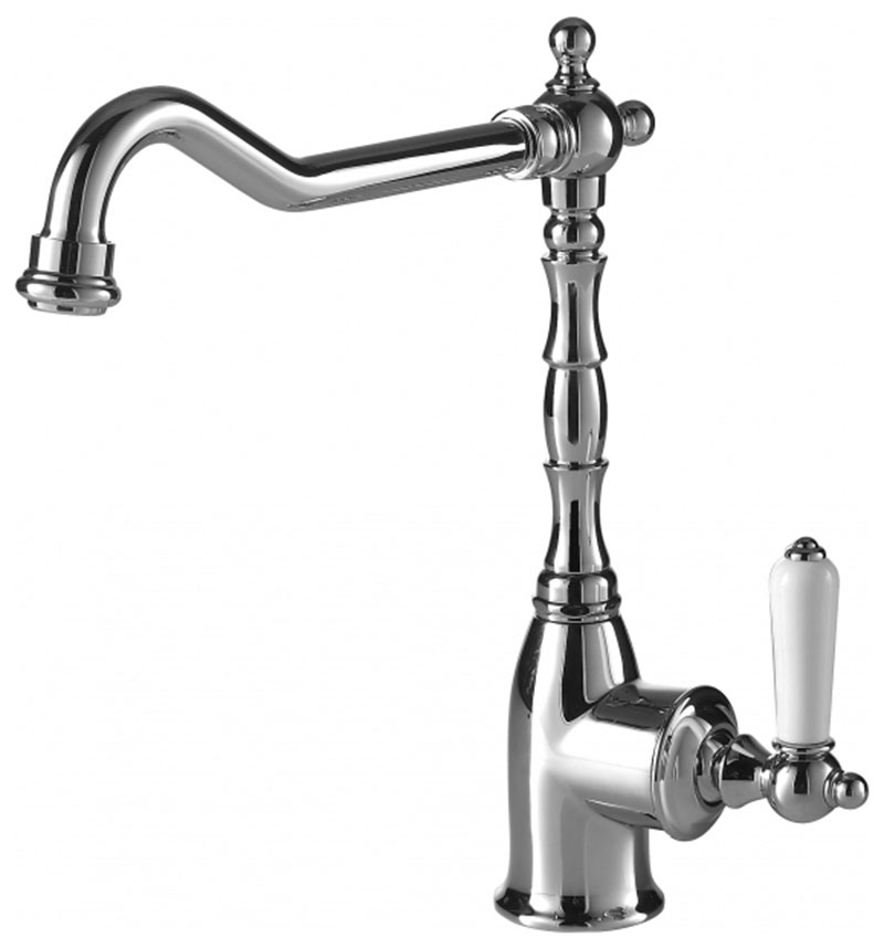 Изображение товара Смеситель для кухни Bravat Art F775109C-1 хром классический ретро поворотный излив 24.8 см