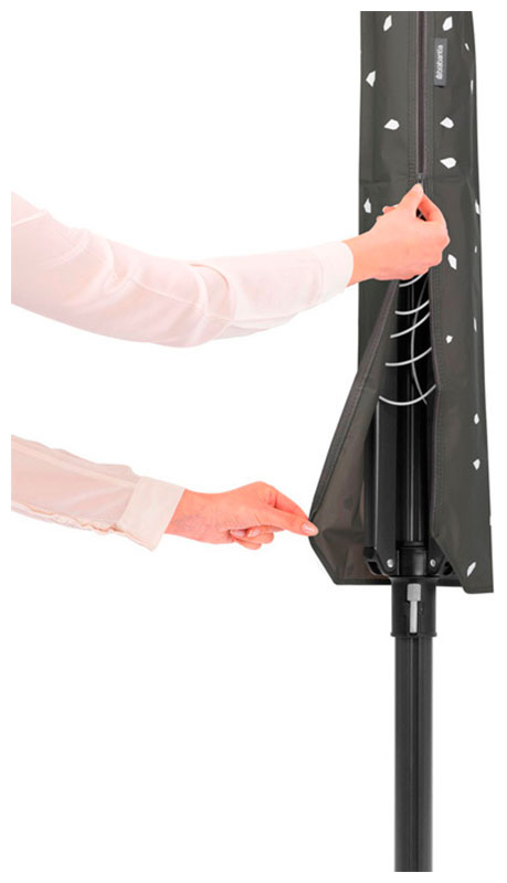 Изображение товара Сушилка для белья Brabantia "Lift-O-Matic" уличная антрацит 50м навески, с чехлом, мешком для прищепок, прищепками, 290503