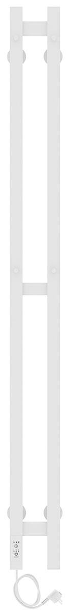 Изображение товара Электрический полотенцесушитель Laris Прайм ЧК 80х1200 ДУЭТ с терморегулятором и таймером белый