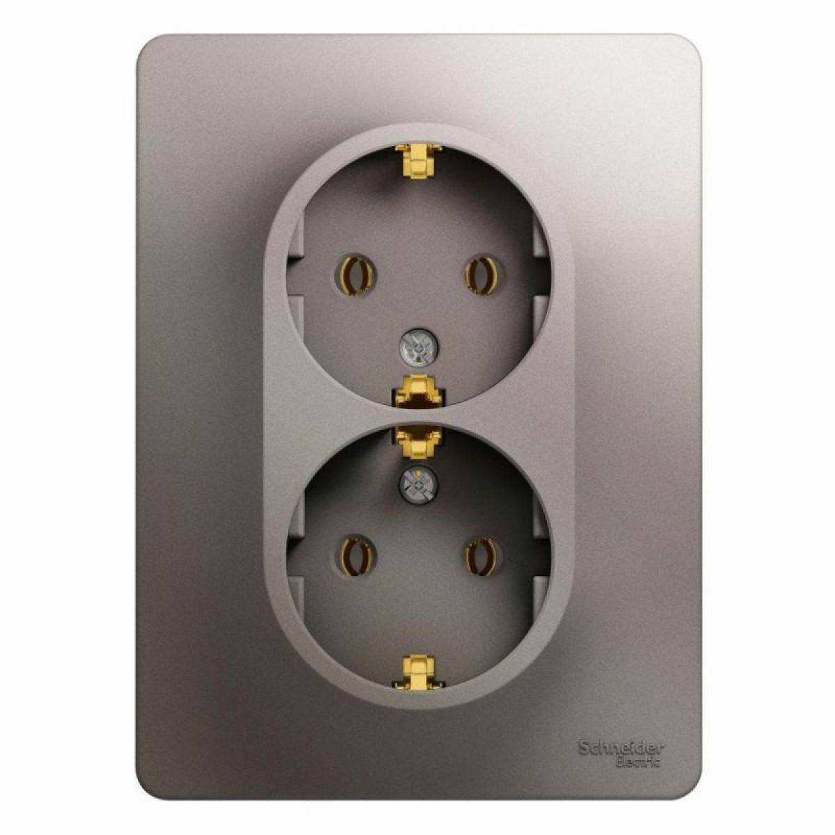 Изображение товара Розетки Systeme Electric Розетка 2-м СП Glossa 16А IP20 250В с заземл. в сборе платина SE