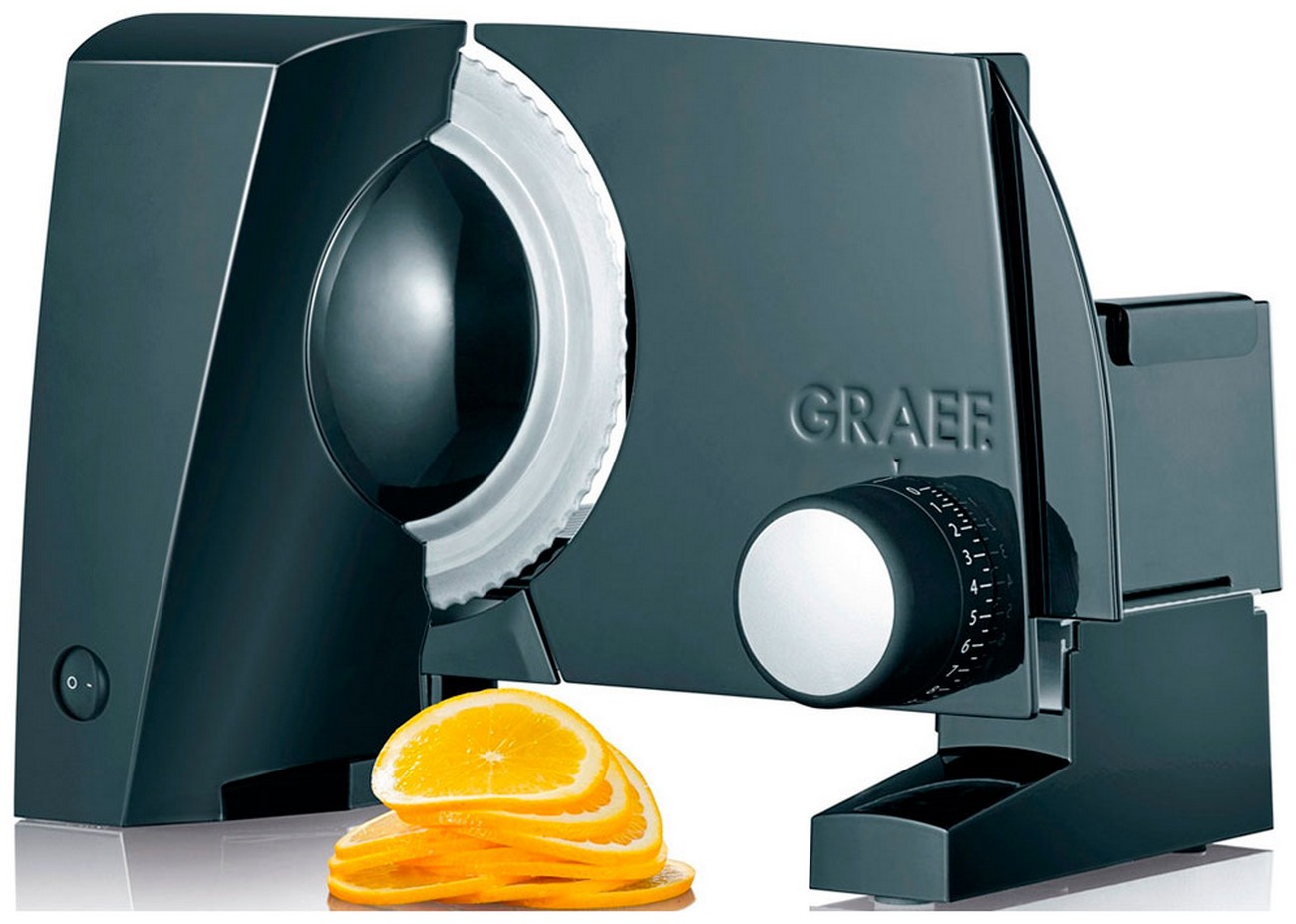 Изображение товара Ломтерезка Graef SKS 100 schwarz TWIN компактный слайсер из Германии