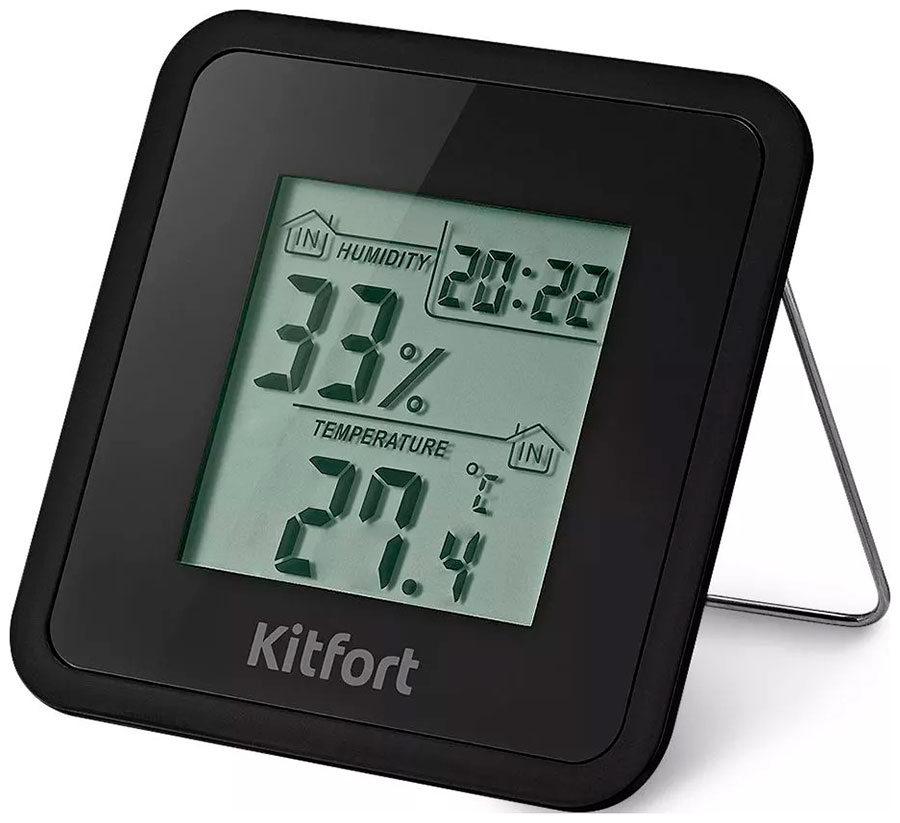 Часы с термометром Kitfort КТ-3302 часы с термометром kitfort часы с будильником черный