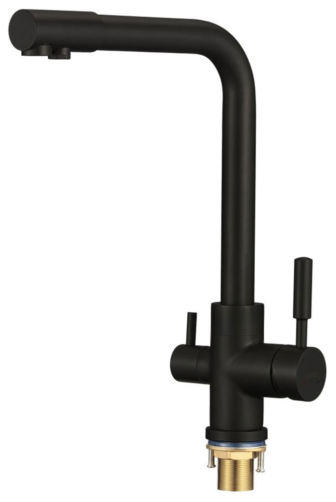 

Смеситель для кухонной мойки Savol S-L1801H-1 под фильтр питьевой воды, Черный