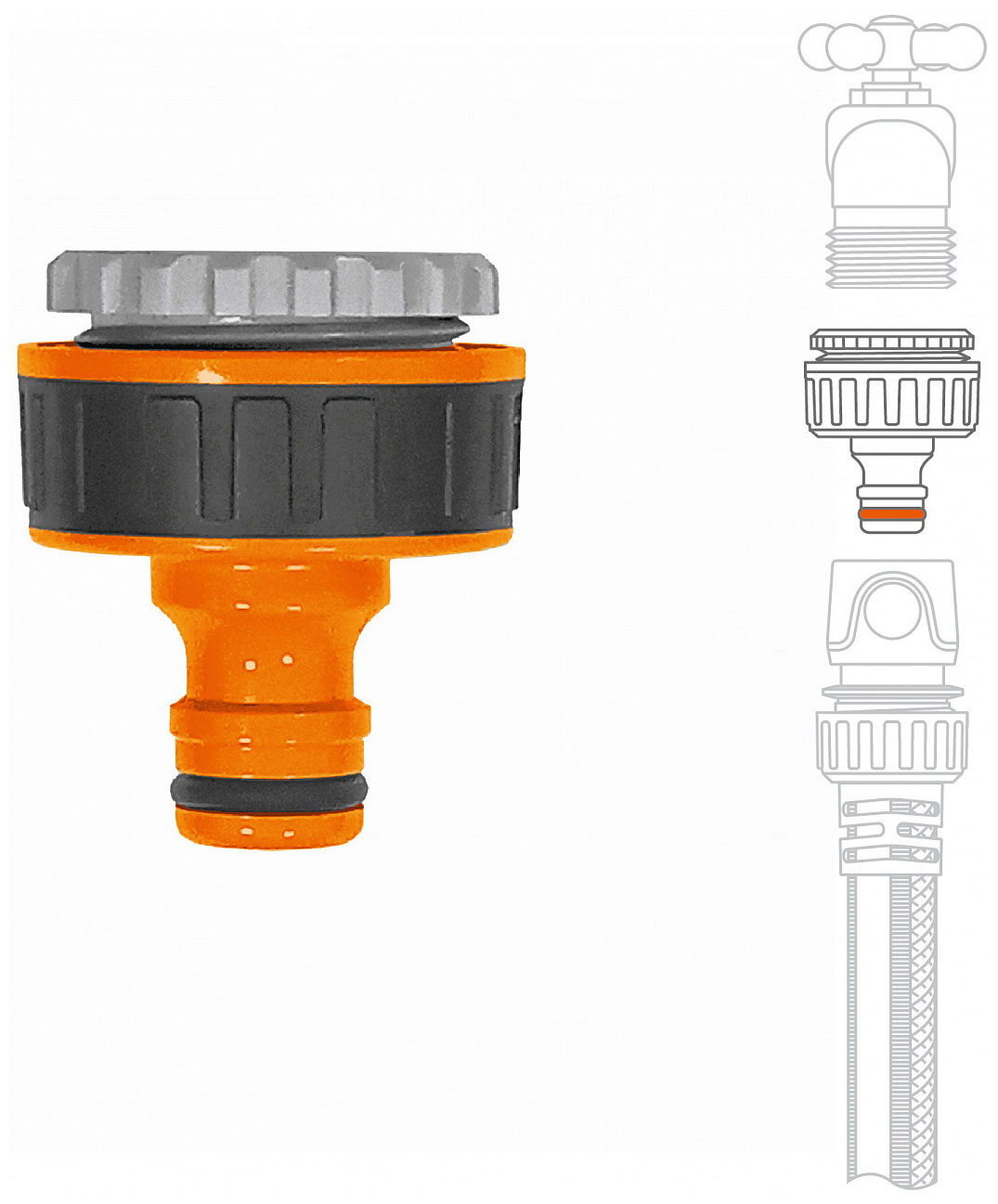 Изображение товара Адаптер для кранов с внешней резьбой G3/4 и 1 Daewoo Power Products 26.5-33.3mm DWC 1025