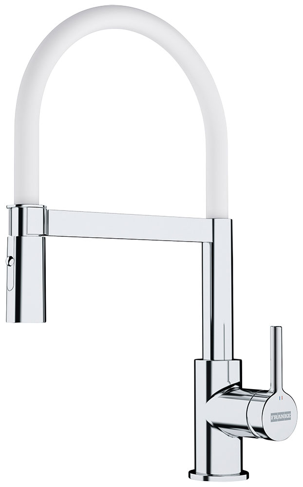 Изображение товара Смеситель для кухни Franke Lina Semi-pro, xром/белый (115.0626.088)
