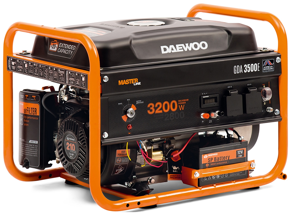Электрический генератор и электростанция Daewoo Power Products GDA 3500 E инверторный генератор daewoo power products gda 2600 i
