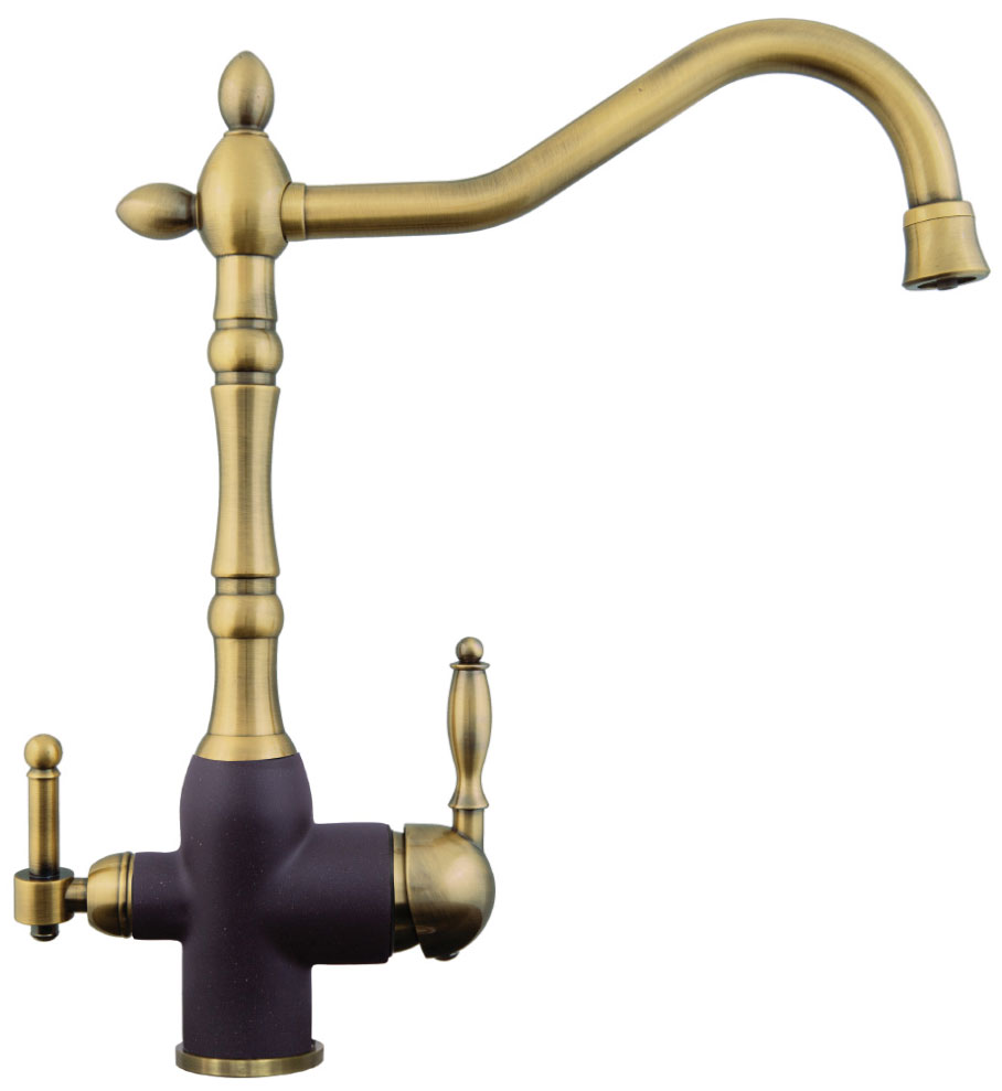 Изображение товара Кухонный смеситель Zigmund Shtain 1900B черный базальт однорычажный