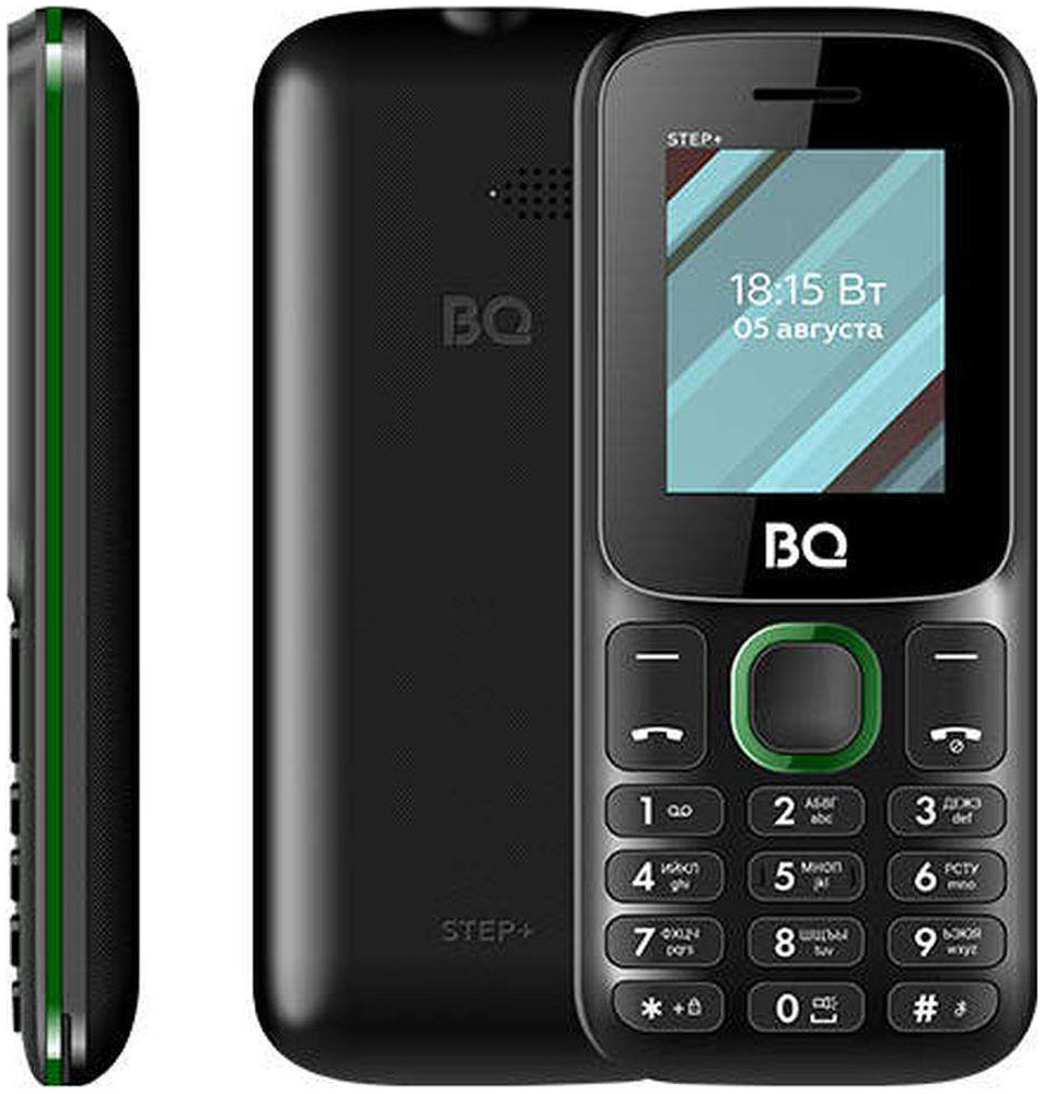 Изображение товара Мобильный телефон BQ 1848 Step Black Green 2SIM GSM компактный мобильник