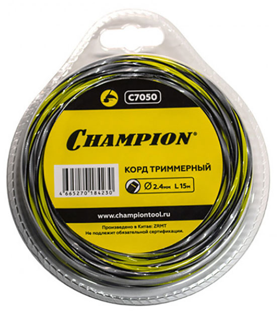 Изображение товара Корд триммерный Champion Tornado 2.4мм* 15м (витой квадрат) C7050