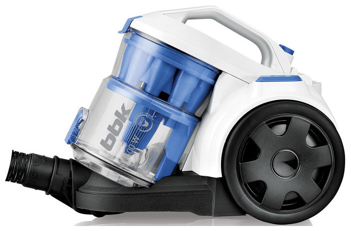 Изображение товара Пылесос напольный BBK BV1501 белый синий 1600 Вт HEPA циклоний фильтр