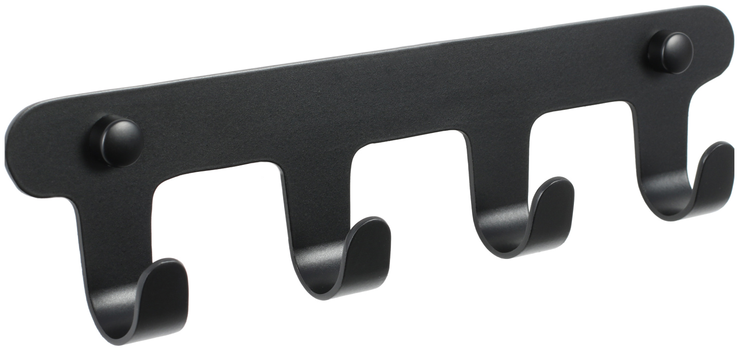 Изображение товара Планка 4 крючка Fixsen PRACTICA черный (FX-805B-4)