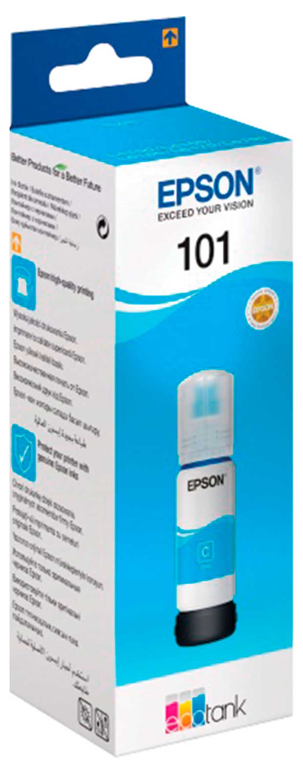 

Чернила Epson 101 T03V24 для СНПЧ L4150/ L4160/ L6160/ L6170/ L6190 голубые ОРИГИНАЛЬНЫЕ (C13T03V24A), Голубой