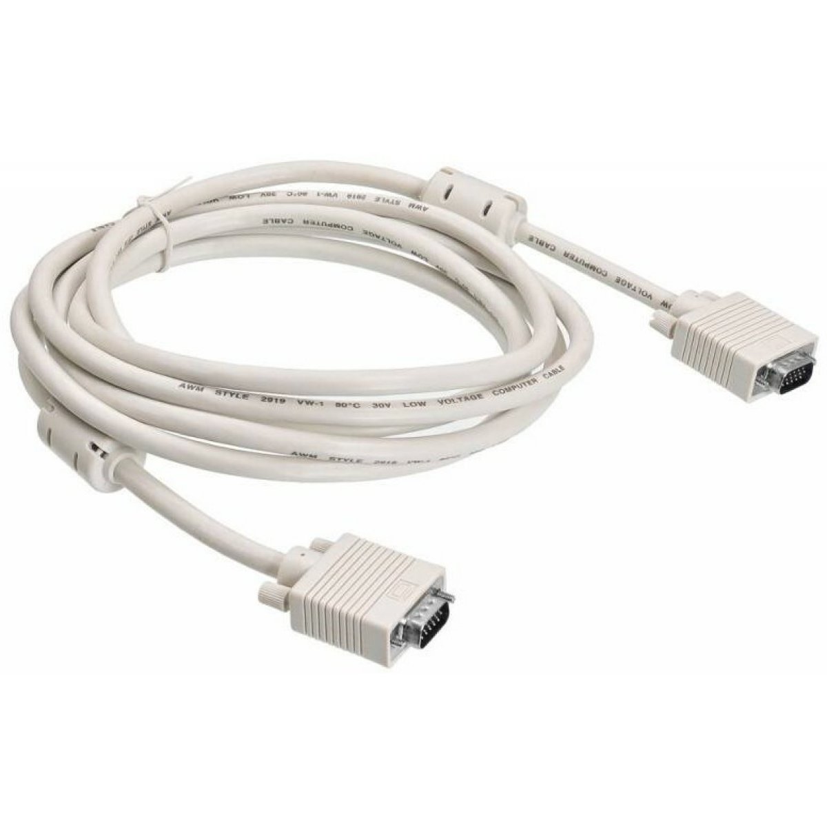 Изображение товара Кабель Buro CAB016S-10 VGA (m) VGA (m) 3м феррит.кольца серый