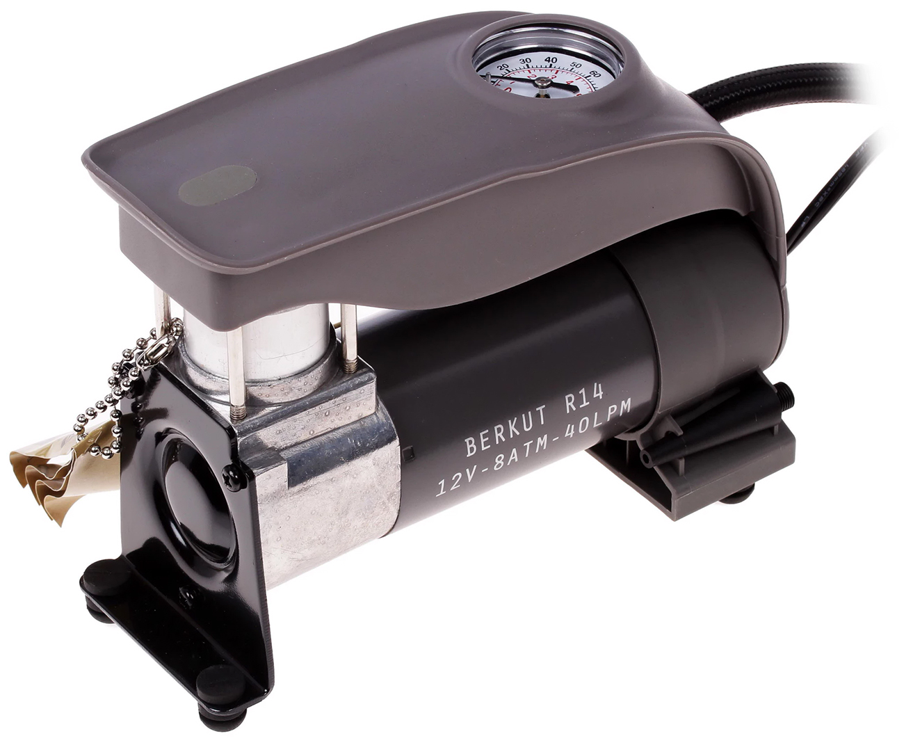 Изображение товара Автокомпрессор Berkut R14 40л/мин с фонарем и шнуром 1.2м